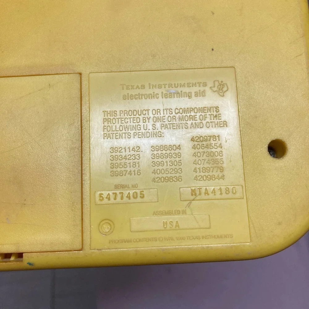 VINTAGE Texas Instruments Speak & Read Tested - Picture 3 of 3